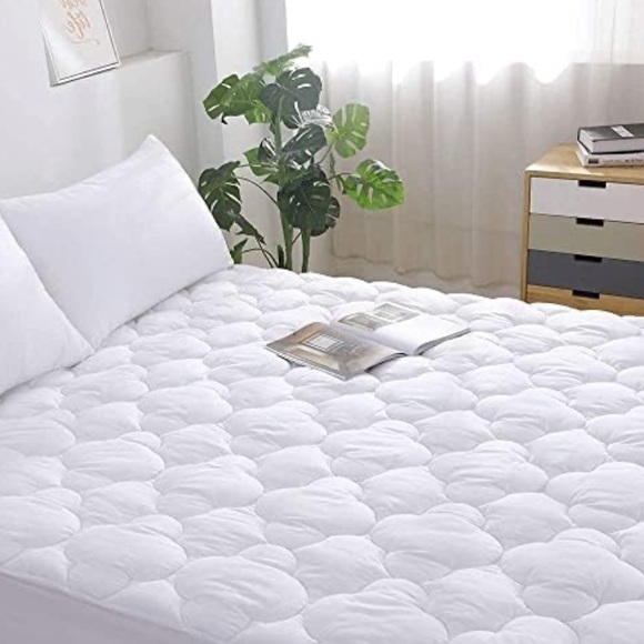 King Size Pillow Top Mattress Cover Cooling Protector Breathable Fluffy - Picture 4 of 6